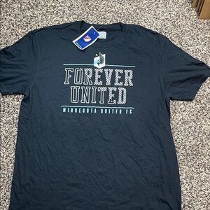 MLS Minnesota United FC Black Cotton Blend Lounge T-Shirt Men’s Var Sizes | NWT